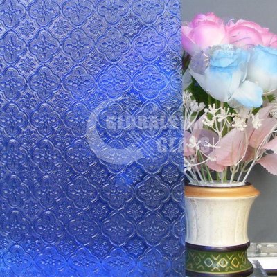 Colored pattern glass