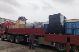 One 40HC container XCMG truck crane parts send to Dubai