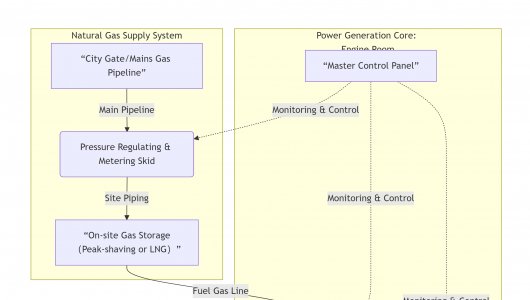 Natural Gas Generator Set System Design Schematic