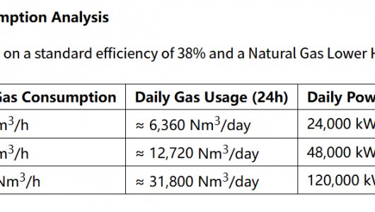 Self-Sustained Natural Gas Power Model for Manufacturing Plants