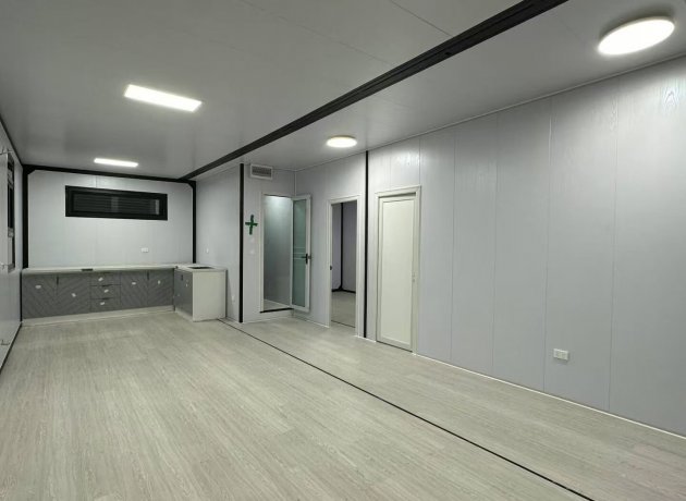 Interior layout of eco-friendly modular container home