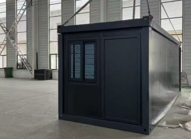 Portable container house with robust steel frame