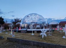 Large PVC dome tent with galvanized steel frame for outdoor events