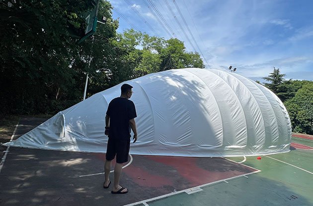 Shell tent installation example