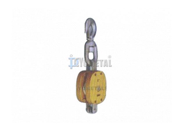 BL11 Regular Wood Block Single Sheave With Swivel Hook