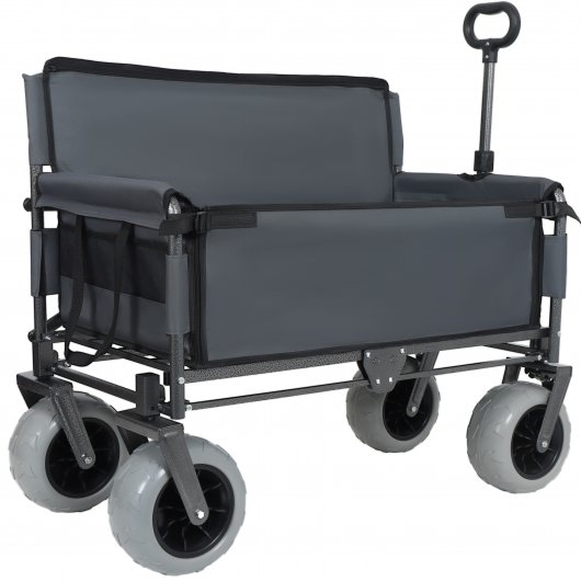 Capacity Folding Wagon FW7912 With Beach Tires for Camping & Beach