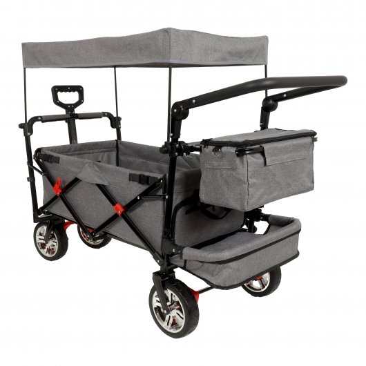 Wagon Pram FW5017 3-in-1 Convertible Folding Wagon Cart with Canopy