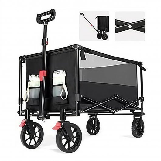 Handcart Off-Road Folding Trolley with Brakes