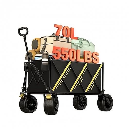Garden Trolley with Beach Wheels and Drink Holder