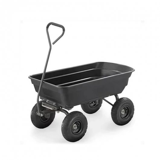 Carts Poly Garden Dump Cart with Steel Frame and Pneumatic Tires