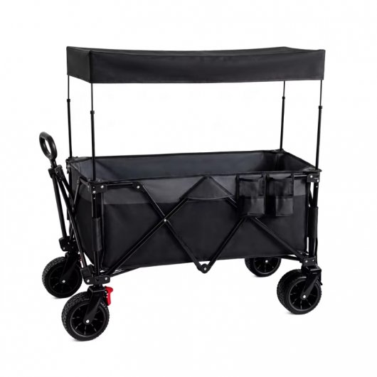 Outdoor Folding Wagon with Detachable Sun Canopy
