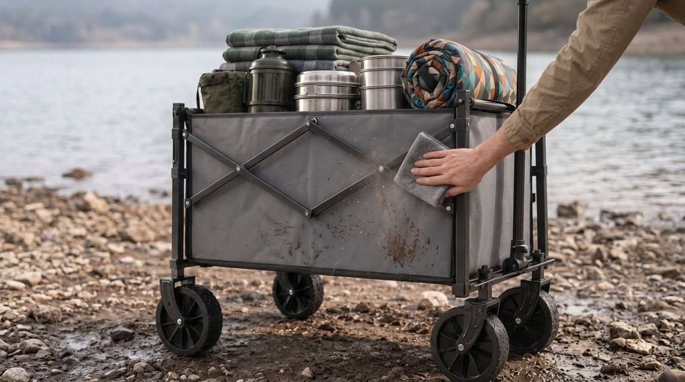 clean the folding wagon