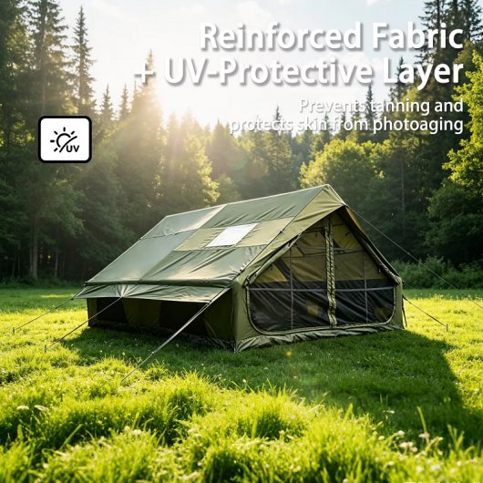 12sqm AB Dual-Door Dual Small Skylight -Pole Awning Tent