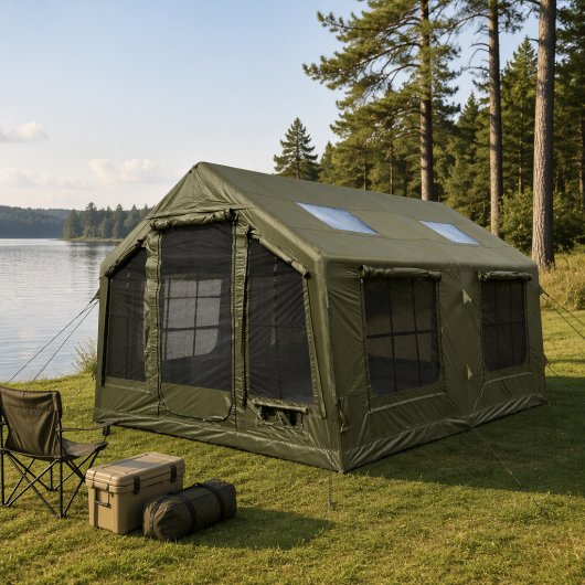 AB-Door Dual Small Skylights Inflatable Camping & Hiking Tent 12m²