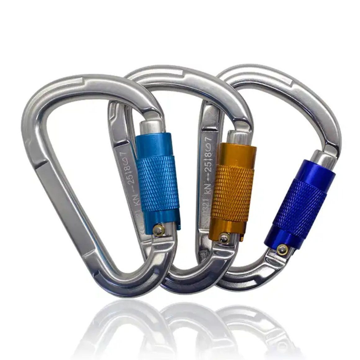 Alloy-Steel-O-D-Shape-Auto-Locking-Hanging-Rock-Twist-Lock-Climbing-Aluminum-Carabiner