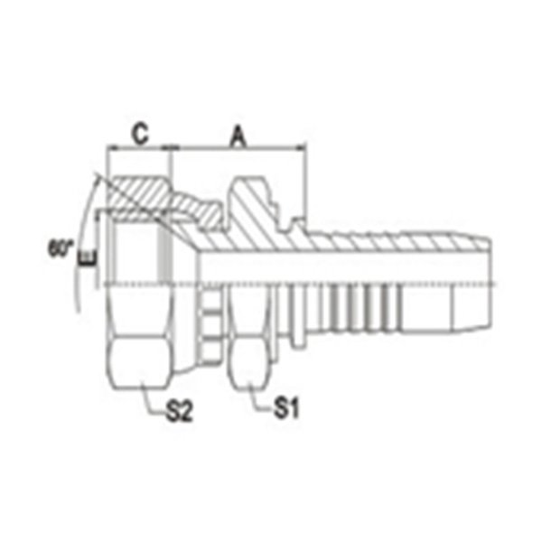 JIS Metric Female 60°Cone Seat