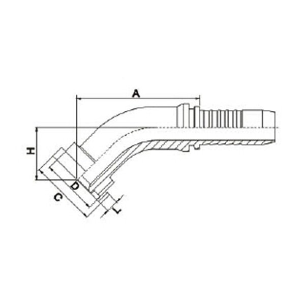 45° SAE Female 3000PSI ISO 12151-3--- SAE J516