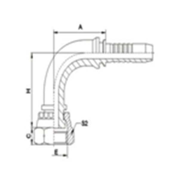 90° BSP Female Flat Seal