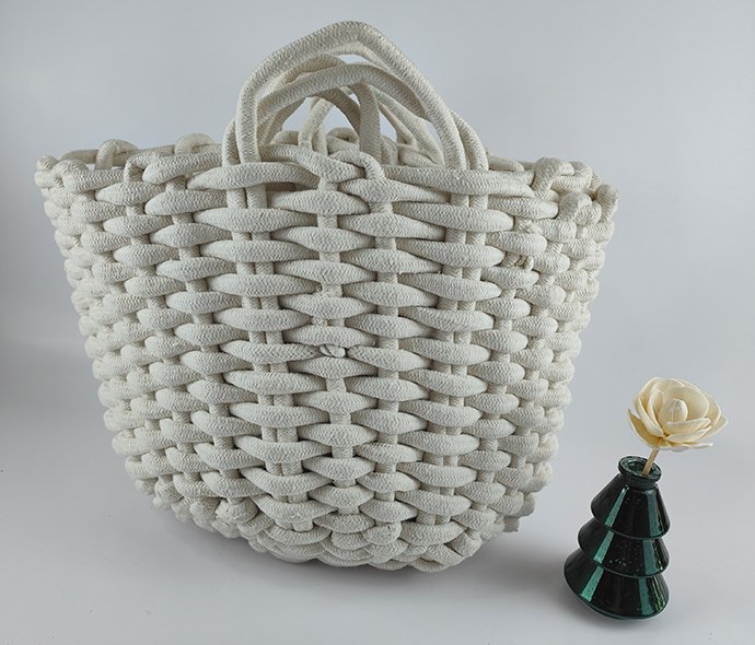 LW23HS018 Cotton rope storage basket Hand-woven storage basket