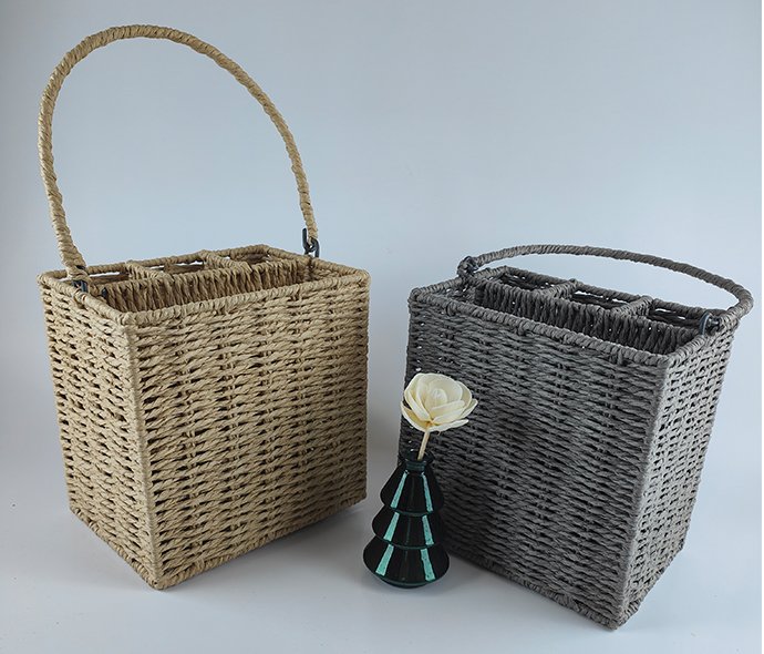 LW23HS002 Paper rope woven storage basket sundry basket