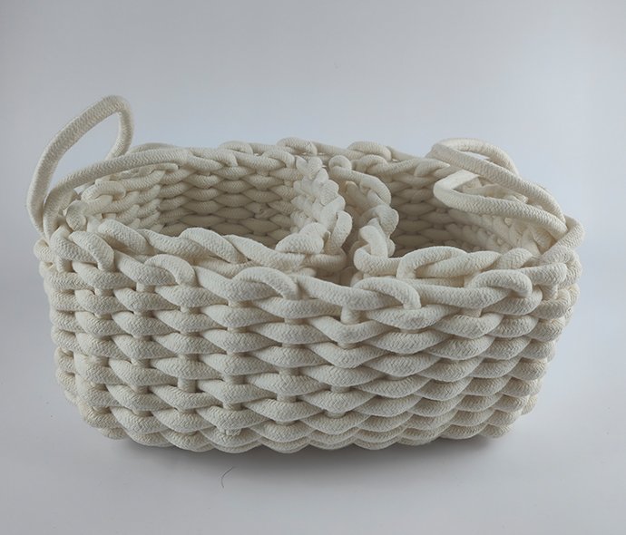 LW23HS013 Cotton rope storage basket Hand-woven storage basket