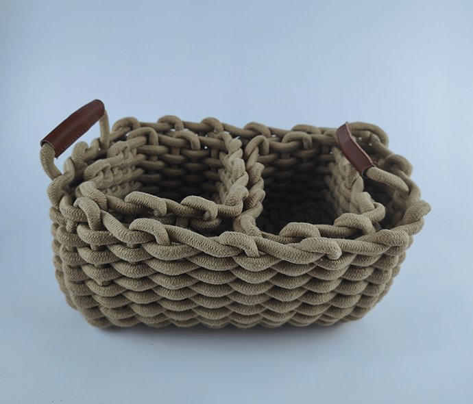 LW23HS014 Cotton rope storage basket Hand-woven storage basket