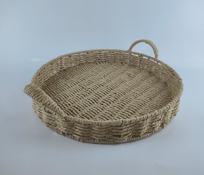 LW23HS012 Imitation rattan plastic pipe (PE pipe) woven storage basket sundry basket home supplies