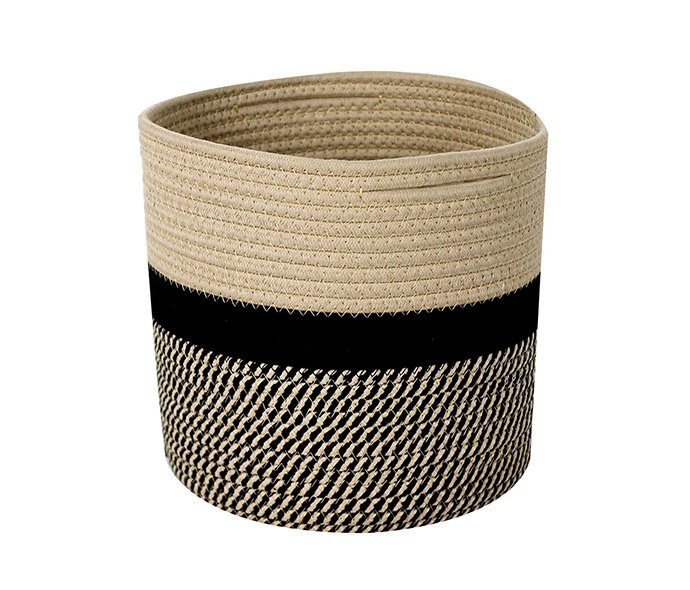 LW23HS057 Cotton cord woven basket Table top storage basket Dirty laundry basket Potting pot laundry basket Green plant pot pot