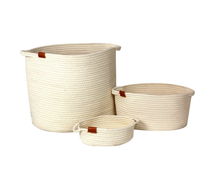 LW23HS056 Cotton rope storage basket Laundry basket 