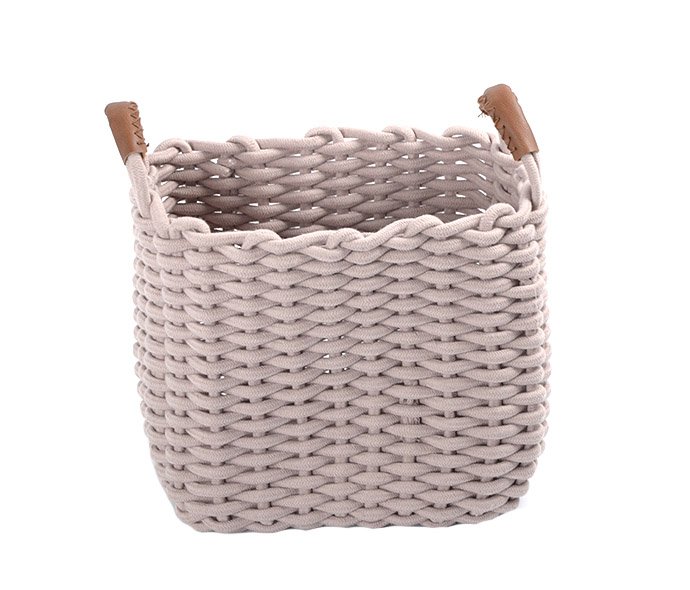 LW23HS030 Hand-woven thick cotton rope storage box Cotton string storage basket debris basket