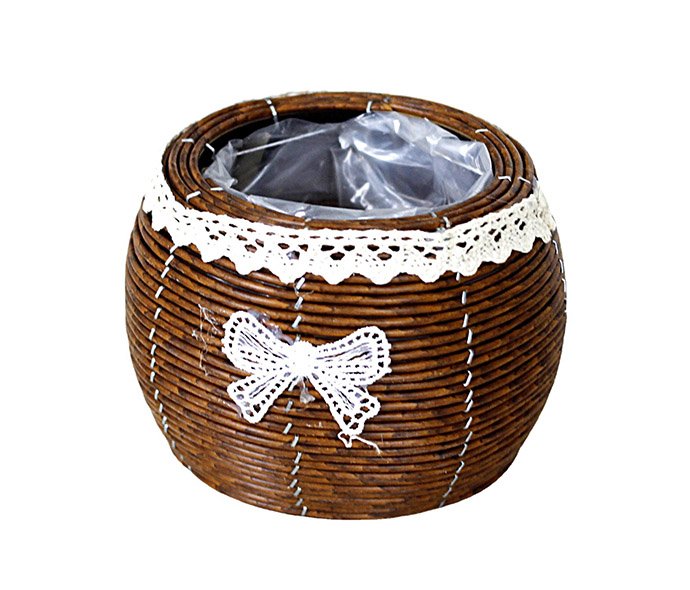 LW23HS066 Rattan woven flower basket Garden flower