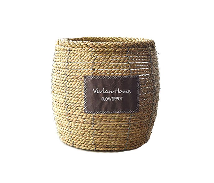 LW23HS041 Grass woven rattan woven flower pot