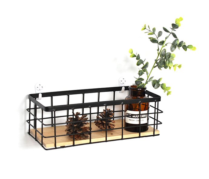 LW23HS020 Wall hanging iron storage rack wall basket desktop storage rack