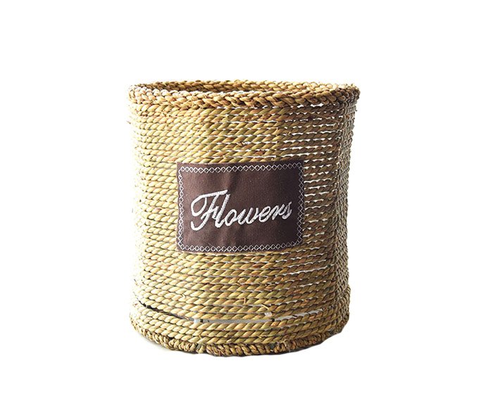 LW23HS042 Grass woven rattan woven flower pot