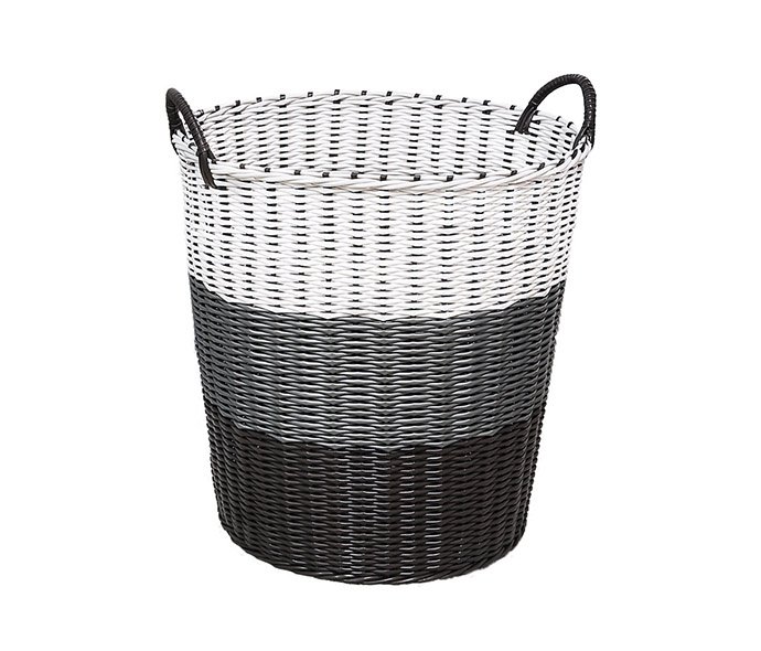 LW23HS050 Woven storage basket imitation rattan PE tube clothes storage basket laundry basket laundry basket