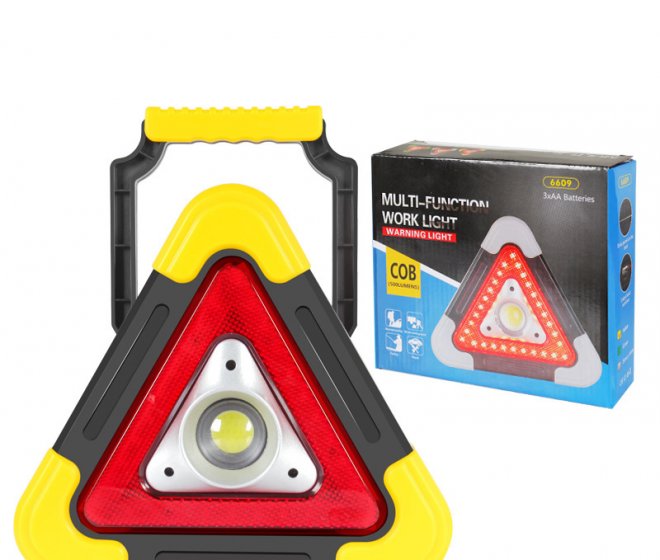 Solar Emergency Warning Light Traffic Sign Road Safety Rechargeable LED Traffic Warning Triangle