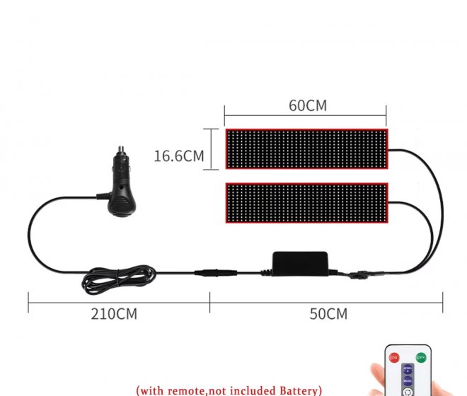 16*64 2 in 1 USB+Cigarette lighter adpater connection