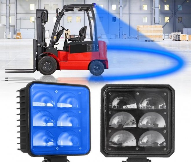 LED Forklift Reversing Warning Light U-Shaped Light Type Blue Arc Special Car Boundary Light