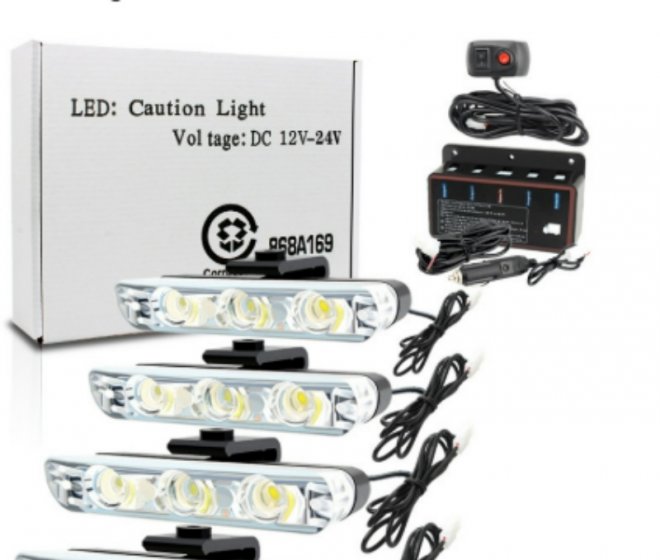 Wireless Remote Control Strobe Warning Lights Emergency Signal Flashing Lamp