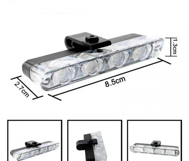 LED Warning Motorcycle Flashing Light Car Vehicle Amber Red White Strobe Light