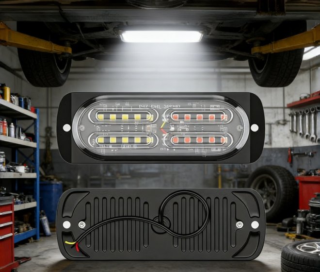 High Quality Ultra-Thin 20LED Strobe Warning Light | 9-30V Side/Grille Mount Strobe Beacon for Cars, Trucks & Trailers