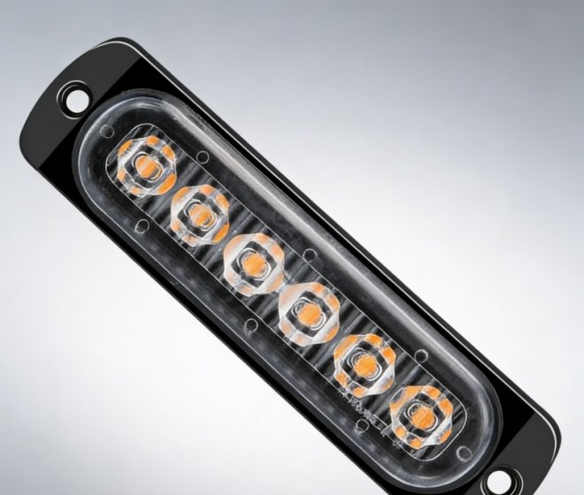 Ultra-Thin 6LED Strobe Warning Light | 12V-24V Universal Side Marker Turn Signal Light for Motorcycles, Pickups & Trucks