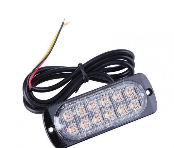 Ultra-Thin 12LED Waterproof Side Marker Light | 12-24V Strobe Turn Signal Light for Cars, Trucks & Pickups