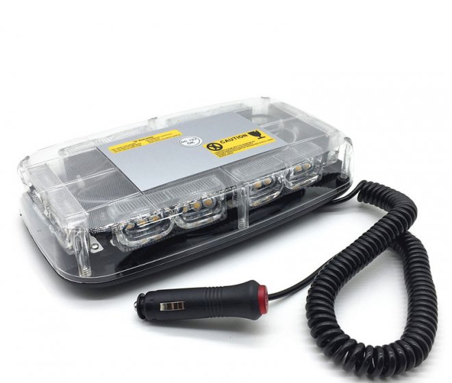 High Brightness Magnetic Mount LED Warning Strobe Light | 12-24V 36-LED Short Roof Light for Vehicles