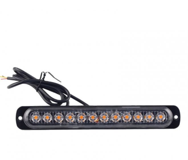 12-LED Ultra-Thin Truck Side Light, 12-24V Waterproof Strobe Warning Lamp