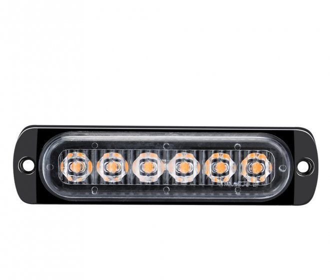 6-LED Ultra-Thin Strobe Light, 12-24V Waterproof for Trucks & Motorcycles