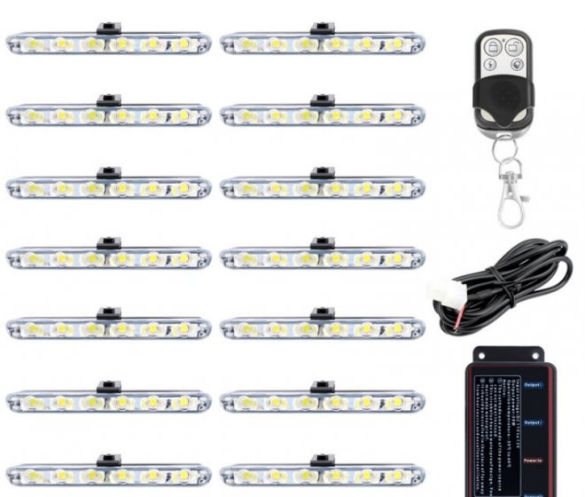 Wireless Remote 16-in-1 LED Strobe Light Kit