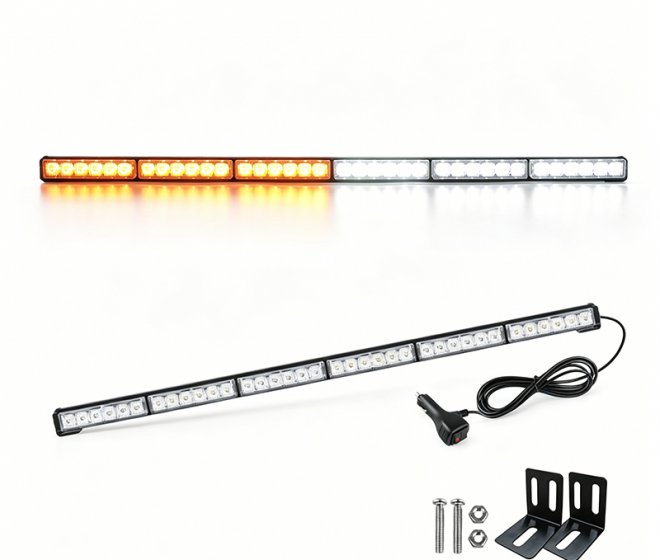 LED 6-Section Roadside Assistance Traffic Warning Light Bar – Off-Road Vehicle Roof Warning Light