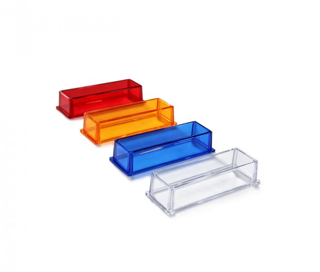 Rectangular Marker Lens Strip — Red / Amber / Blue