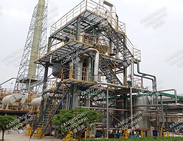 Sistema de evaporação e cristalização MVR de uma solução de sulfato de sódio de 6 t/h de uma fábrica química